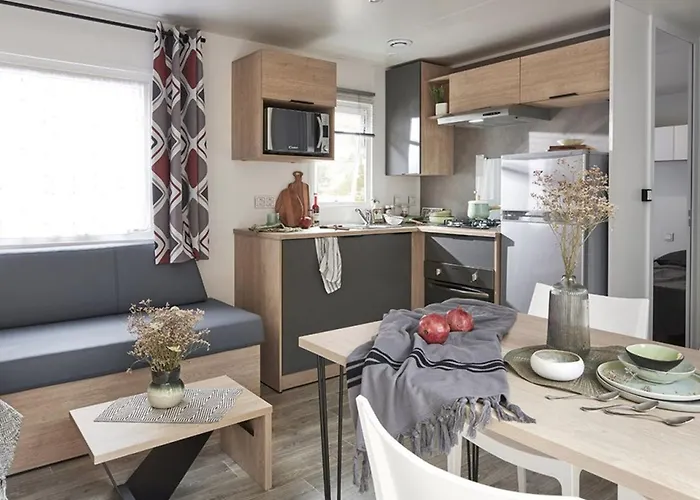 캠프장 Mobil-home Avec Terrasse Pour 6 Personnes - Api-1-52-1187 *
